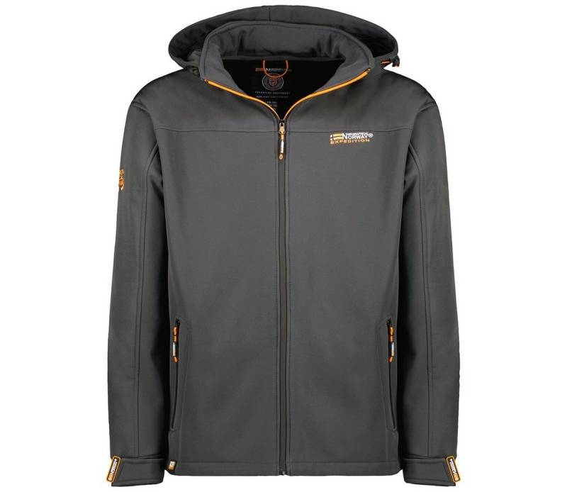 Geographical Norway Softshelljacke Herren Softshell mit abnehmbarer Kapuze mit Stehkragen, mit abnehmbarer Kapuze von Geographical Norway