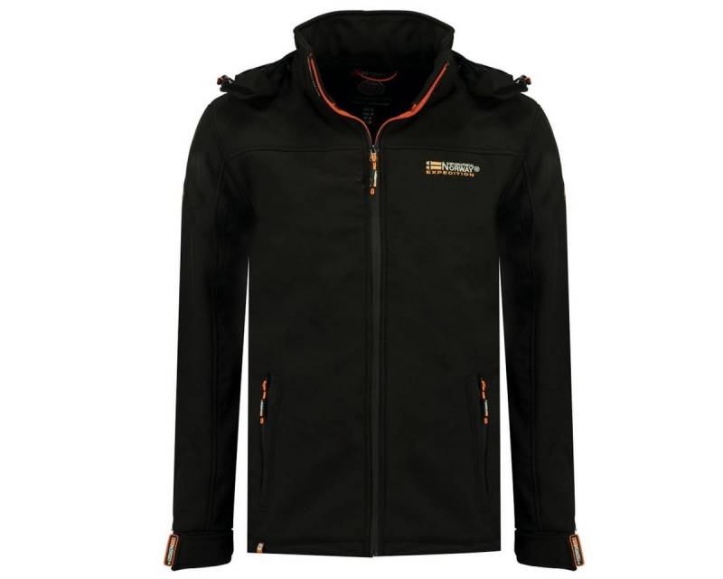 Geographical Norway Softshelljacke Herren Softshell mit abnehmbarer Kapuze mit Stehkragen, mit abnehmbarer Kapuze von Geographical Norway