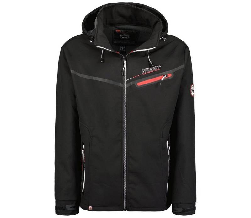 Geographical Norway Softshelljacke Herren Softshell Übergangsjacke mit abnehmbarer Kapuze mit Stehkragen, mit abnehmbarer Kapuze von Geographical Norway
