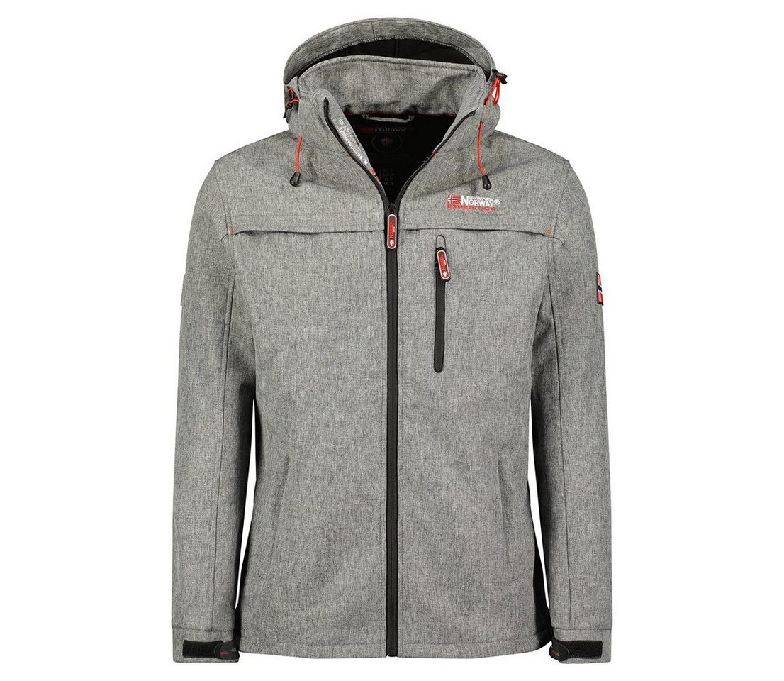 Geographical Norway Softshelljacke Herren Softshell - TARMAK hochschließender Kragen, mit abnehmbarer Kapuze von Geographical Norway