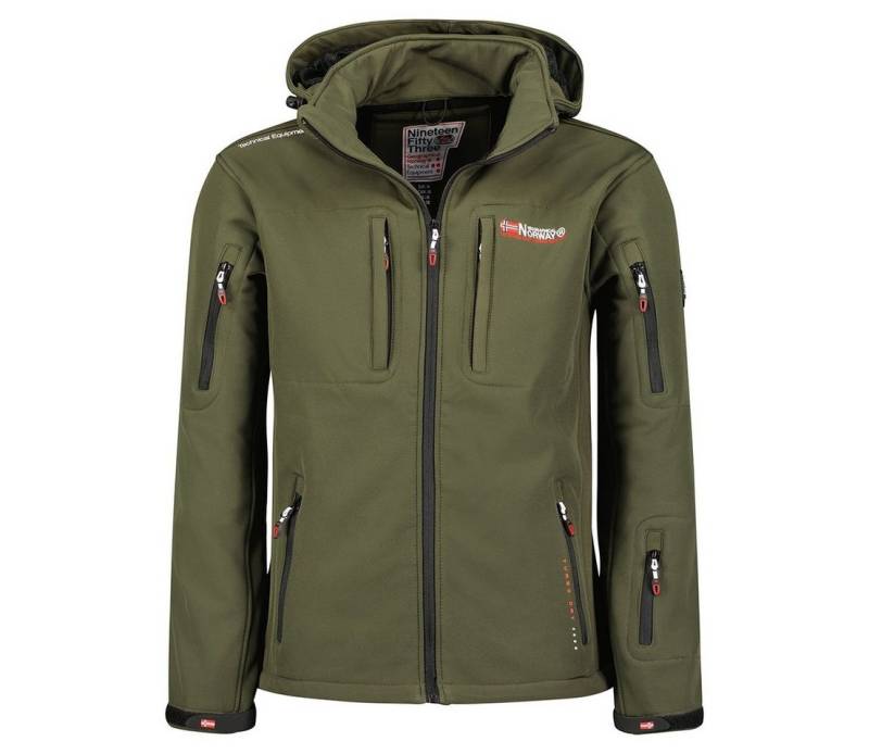 Geographical Norway Softshelljacke Herren Softshell - TUNAR mit abnehmbarer Kapuze, mit Stehkragen von Geographical Norway