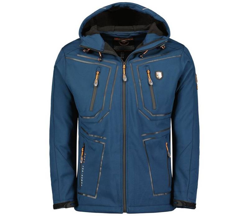 Geographical Norway Softshelljacke Herren – leichte wasserabweisende Übergangsjacke für Frühling (Sommer atmungsaktiv winddicht Größen S–7XL, 1-St., Übergangs jacket, Regen) Mit kapuze von Geographical Norway