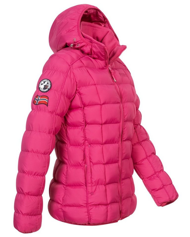 Geographical Norway Steppjacke Damen Steppjacke Parka Winterjacke Warm Gesteppt Outdoor Jacke Kapuze von Geographical Norway