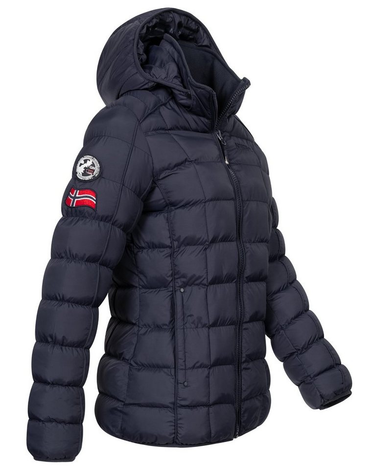 Geographical Norway Steppjacke Damen Steppjacke Parka Winterjacke Warm Gesteppt Outdoor Jacke Kapuze von Geographical Norway