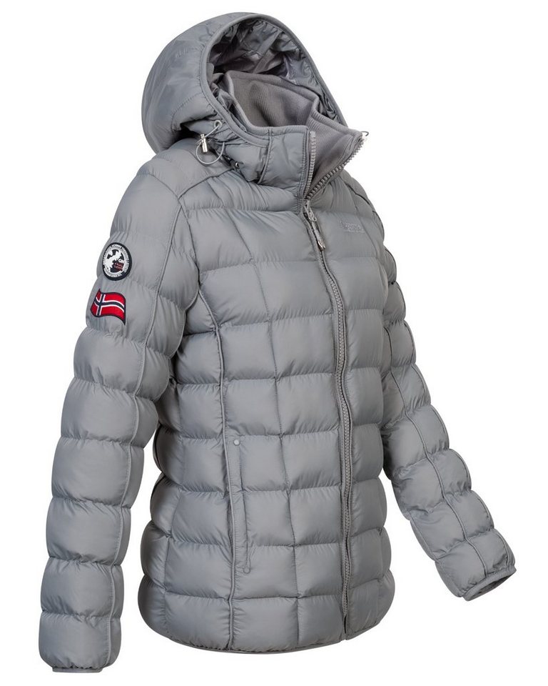 Geographical Norway Steppjacke Damen Steppjacke Parka Winterjacke Warm Gesteppt Outdoor Jacke Kapuze von Geographical Norway