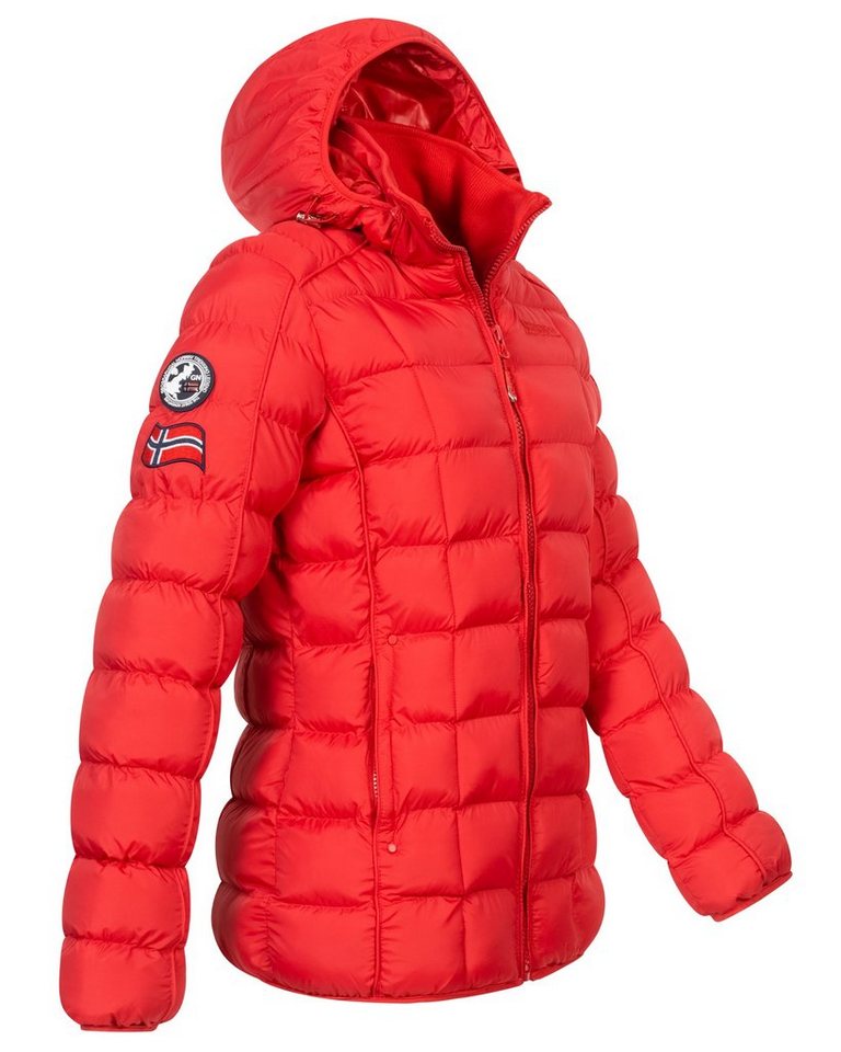 Geographical Norway Steppjacke Damen Steppjacke Parka Winterjacke Warm Gesteppt Outdoor Jacke Kapuze von Geographical Norway