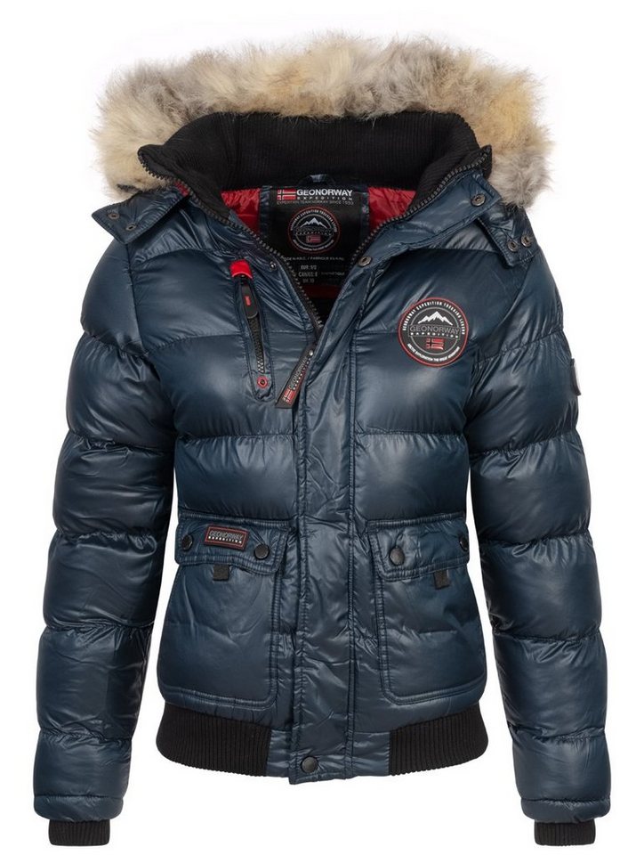 Geographical Norway Steppjacke Geographical Norway Damen Winter Jacke Steppjacke Parka Getappt Bomberjacke Warm gesteppt von Geographical Norway