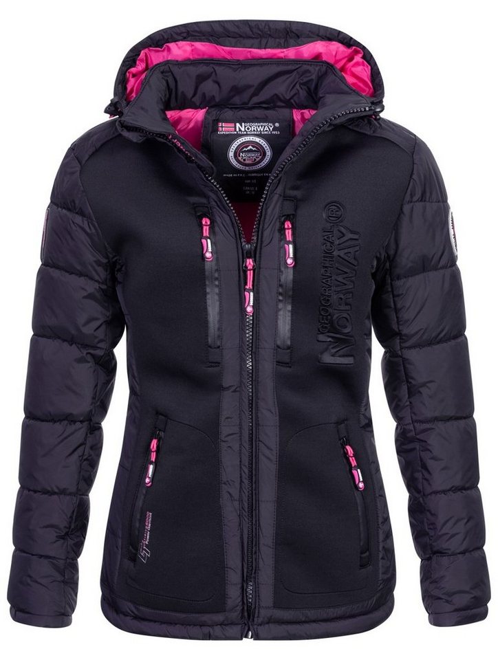 Geographical Norway Steppjacke Geographical Norway Damen Winter Jacke Steppjacke Parka Geteppt Winterjacke von Geographical Norway