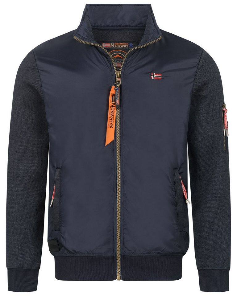 Geographical Norway Steppjacke Herren Übergangsjacke Frühlingsjacke Blouson Strick Fleecejacke MIX von Geographical Norway