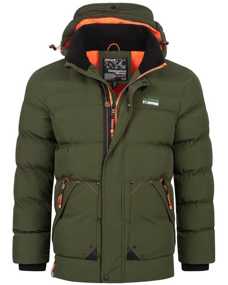 Geographical Norway Steppjacke Herren Winter Jacke warm gefüttert Parka Steppjacke Outdoor gesteppt von Geographical Norway