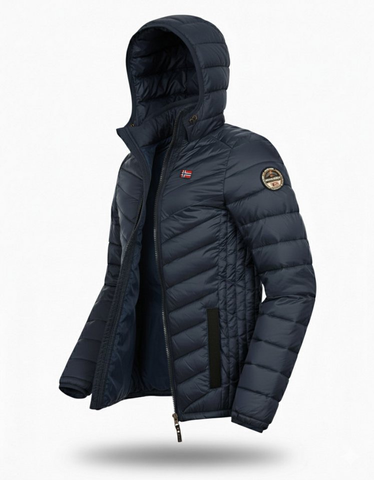 Geographical Norway Steppjacke Hochwertige Outdoorjacke CARLITI (1-St) Steppjacke Mit Kapuze Herbst Übergangs Jacke von Geographical Norway