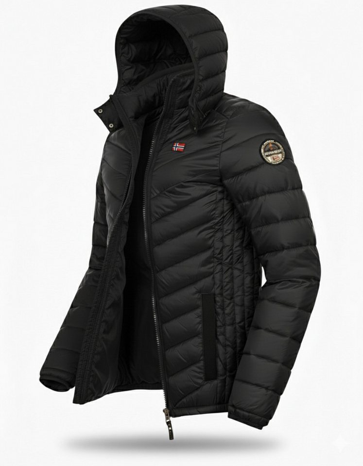 Geographical Norway Steppjacke Hochwertige Outdoorjacke CARLITI (1-St) Steppjacke Mit Kapuze Herbst Übergangs Jacke von Geographical Norway