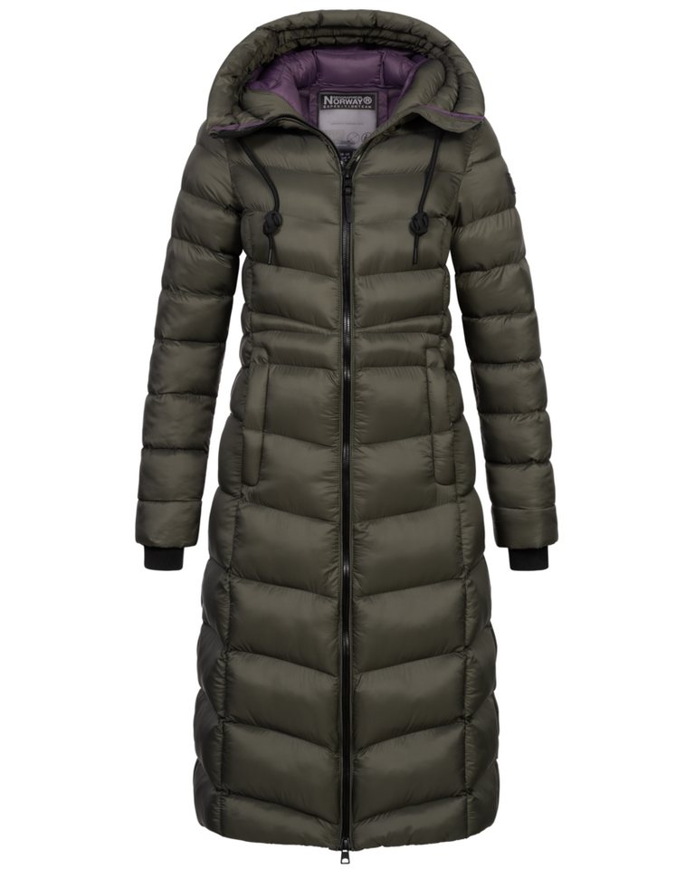 Geographical Norway Steppmantel Winter Jacke Parka Steppjacke Steppmantel Wintermantel Lange Mantel von Geographical Norway