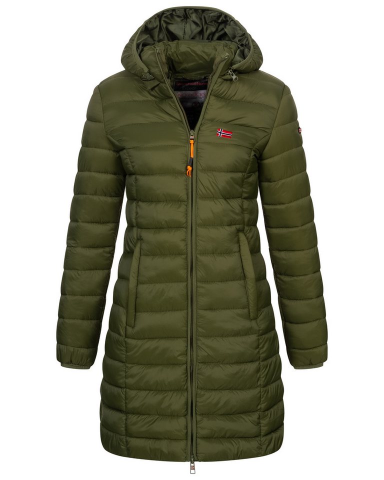 Geographical Norway Steppmantel Winter Jacke Steppjacke Parka Lange Kapuzenjacke Steppmantel Outdoor von Geographical Norway