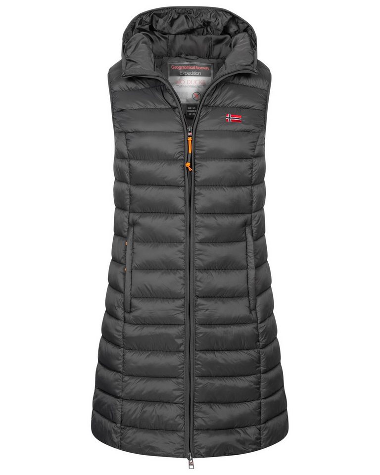 Geographical Norway Steppweste Damen Stepp weste Kapuze Übergangs Herbst Frühling Windbreaker Lang Geographical Norway Steppweste Damen Stepp weste Kapuze Übergangs Herbst Frühling Windbreaker Lang von Geographical Norway