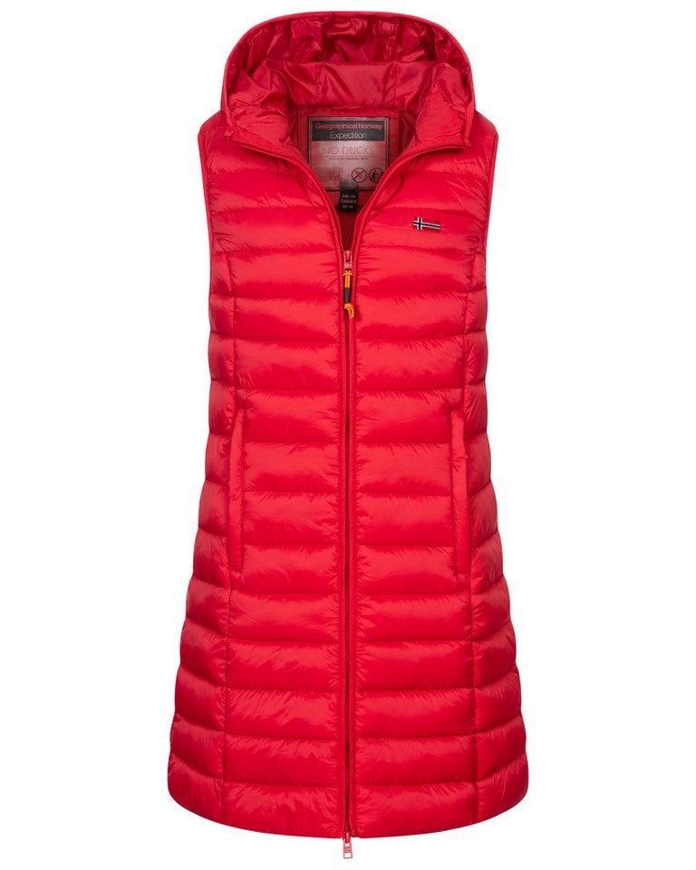 Geographical Norway Steppweste Damen Stepp weste Kapuze Übergangs Herbst Frühling Windbreaker Lang Geographical Norway Steppweste Damen Stepp weste Kapuze Übergangs Herbst Frühling Windbreaker Lang von Geographical Norway