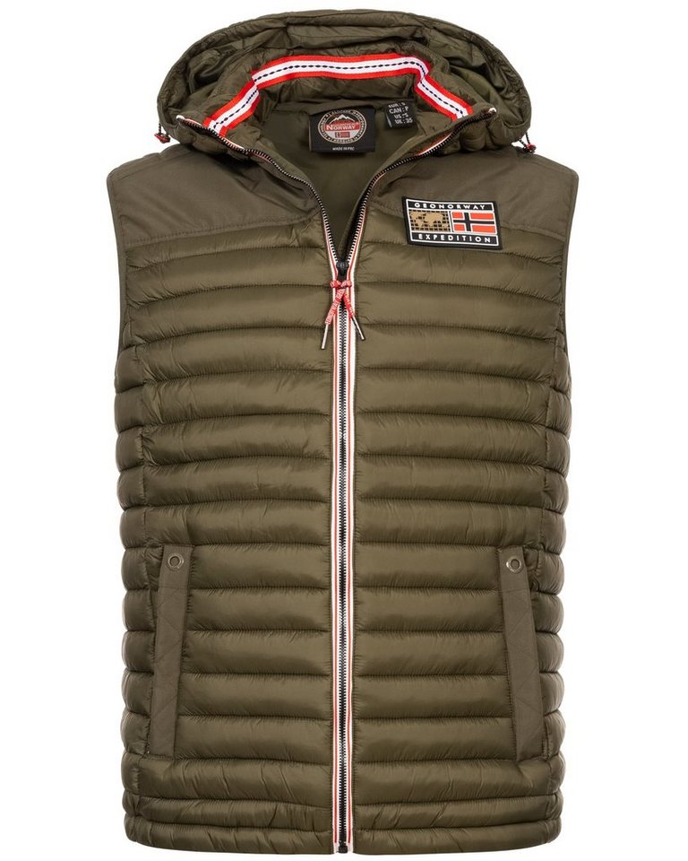 Geographical Norway Steppweste Herren Stepp weste Bodywärmer Outdoor Kapuzenweste Herbst Vest Winter von Geographical Norway