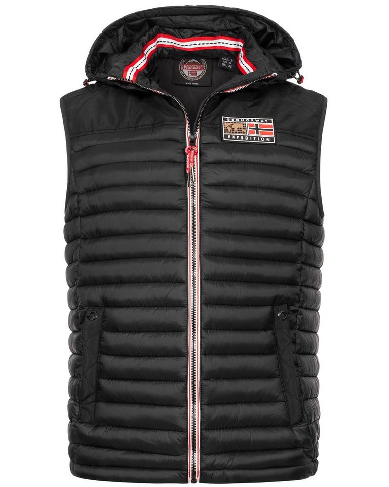 Geographical Norway Steppweste Herren Stepp weste Bodywärmer Outdoor Kapuzenweste Herbst Vest Winter von Geographical Norway