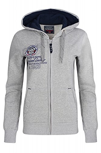 Geographical Norway Sweatjacke Friponette Lady, Größe:4 / X-Large;Farbe:Light Grey von Geographical Norway