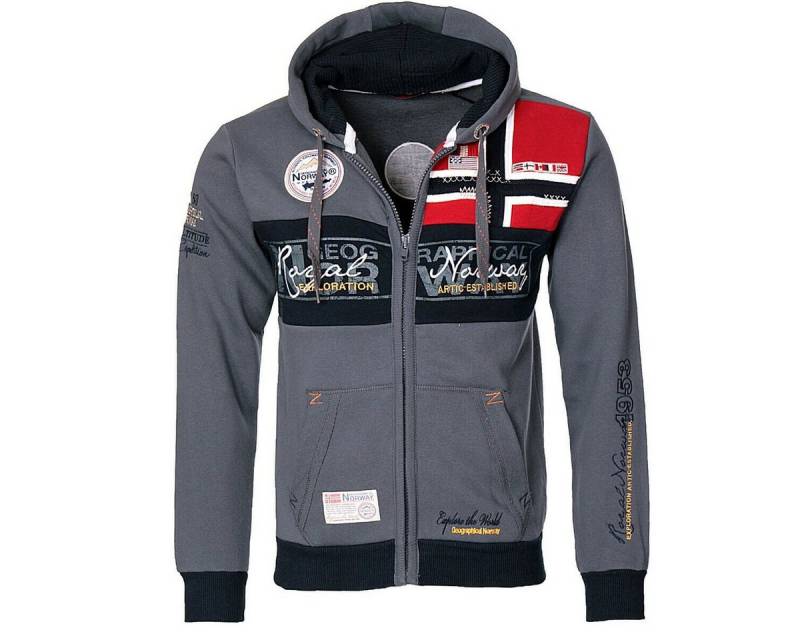 Geographical Norway Sweatjacke Sweatjacke Sweater Sweat Shirt Hoodie Übergangs Jacke Frühlings Jacke von Geographical Norway