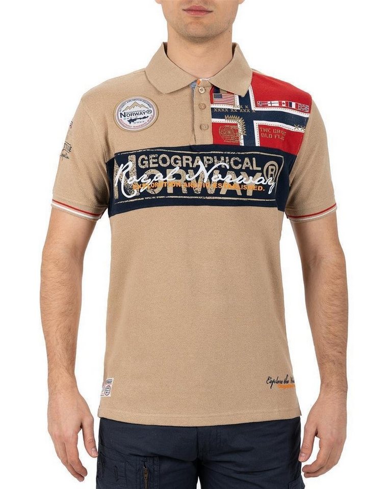 Geographical Norway T-Shirt Kurzarm Poloshirt bakidney Men (1-tlg) mit Aufnähern und Kragen von Geographical Norway