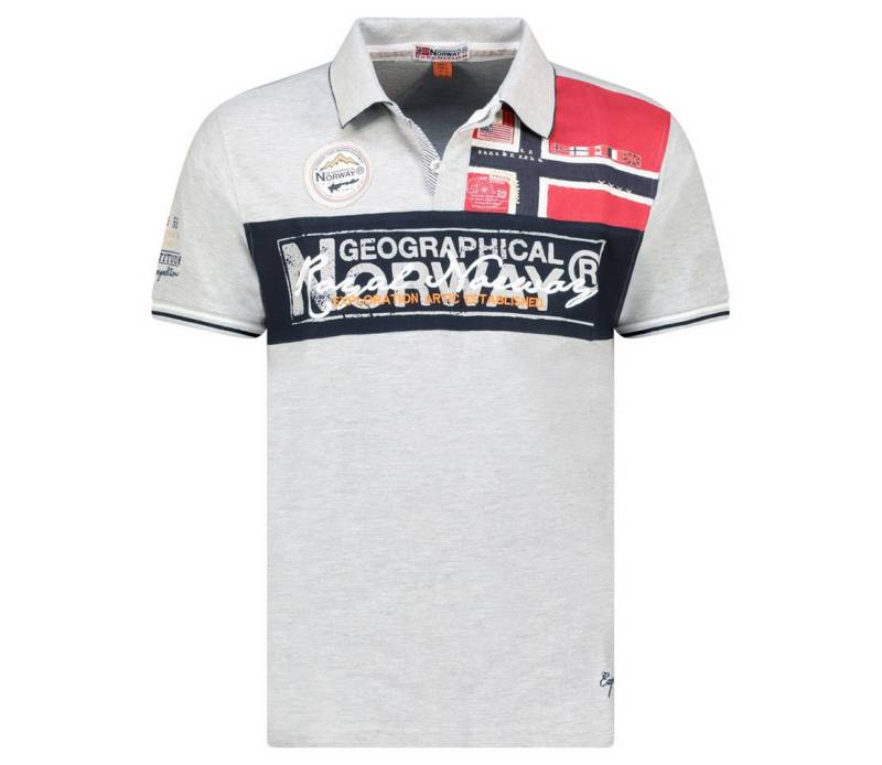 Geographical Norway T-Shirt Kurzarm Poloshirt bakidney Men mit Aufnähern und Kragen von Geographical Norway