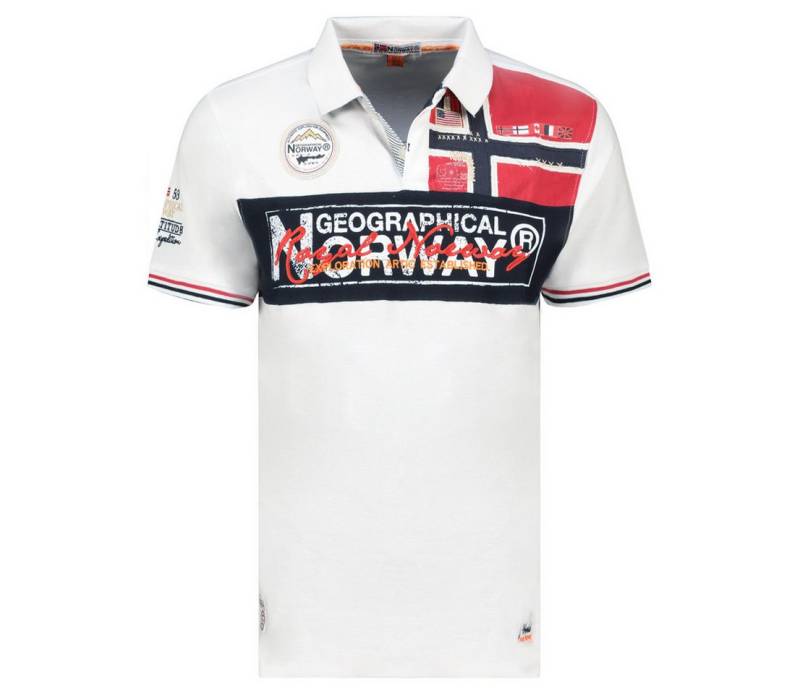 Geographical Norway T-Shirt Kurzarm Poloshirt bakidney Men mit Aufnähern und Kragen von Geographical Norway
