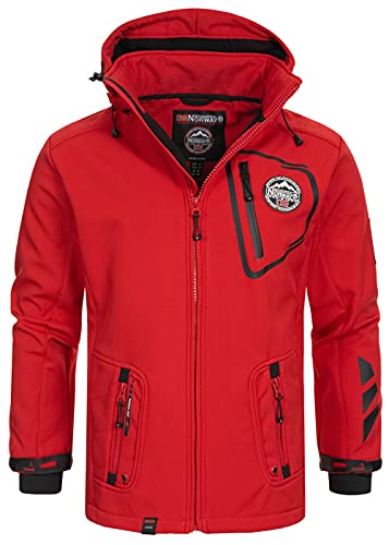 Geographical Norway Tacebook Herren Softshell Jacke Kapuze Windbreaker SQ228H/GN Größe S Farbe red von Geographical Norway