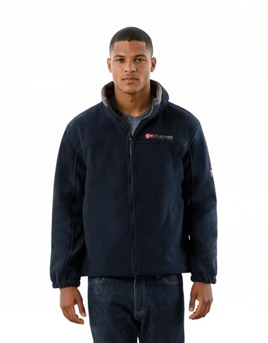Geographical Norway Tamazdb Men Distri Production Windjacke Herren Outdoor Jacke Wasserabweisend Langarm Herren Regenmantel Geschenk Ideal Wandern Jahreszeit Frühling Sommer Winter (Marineblau XL) von Geographical Norway