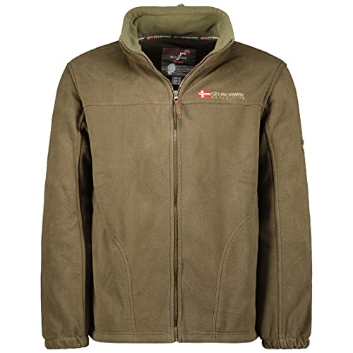 Geographical Norway Tamazonie Men - Fleece Herren Warm Dicker Zip Verschluss - Sweatshirt Jacke Winter Warm Herren Weich - Sweat Weiches Futter Lange Ärmel (Braun XXL) von Geographical Norway