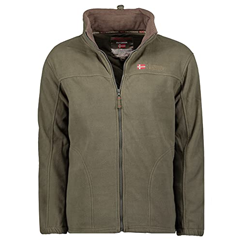Geographical Norway Tamazonie Men - Fleece Herren Warm Dicker Zip Verschluss - Sweatshirt Jacke Winter Warm Herren Weich - Sweat Weiches Futter Lange Ärmel (Khaki L) von Geographical Norway
