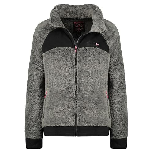 Geographical Norway Tandora Lady - Fleece Fine Frauen Warm Fermetur Zip - Jacke Herbst Winter Frühling Warm Frauen - Long Sleeve Pullover Pelz Weich Komfort Outdoor (Hellgrau S) von Geographical Norway