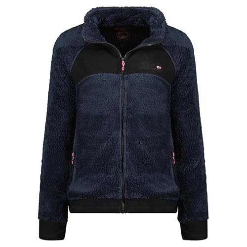 Geographical Norway Tandora Lady - Fleece Fine Frauen Warm Fermetur Zip - Jacke Herbst Winter Frühling Warm Frauen - Long Sleeve Pullover Pelz Weich Komfort Outdoor (Marineblau M) von Geographical Norway