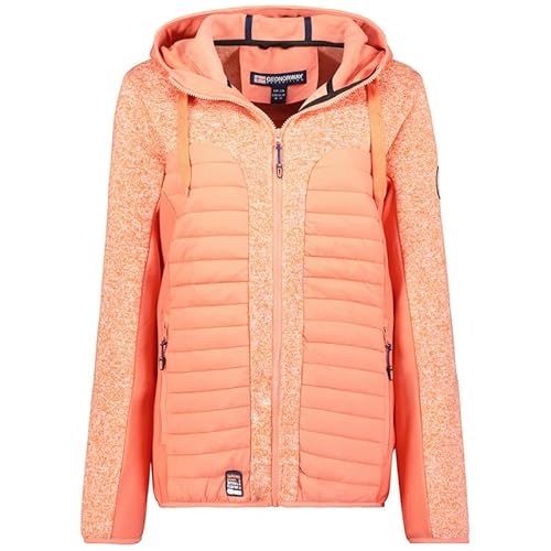 Geographical Norway Taqueuse Lady - Fleece Fine Frauen Warm Fermetur Zip - Jacke Herbst Winter Frühling Warm Frauen - Long Sleeve Pullover Pelz Weich Komfort Outdoor (Koralle M) von Geographical Norway