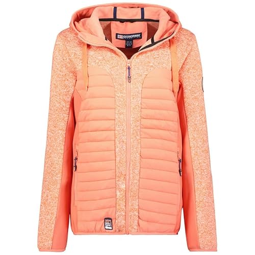 Geographical Norway Taqueuse Lady - Fleece Fine Frauen Warm Fermetur Zip - Jacke Herbst Winter Frühling Warm Frauen - Long Sleeve Pullover Pelz Weich Komfort Outdoor (Koralle S) von Geographical Norway