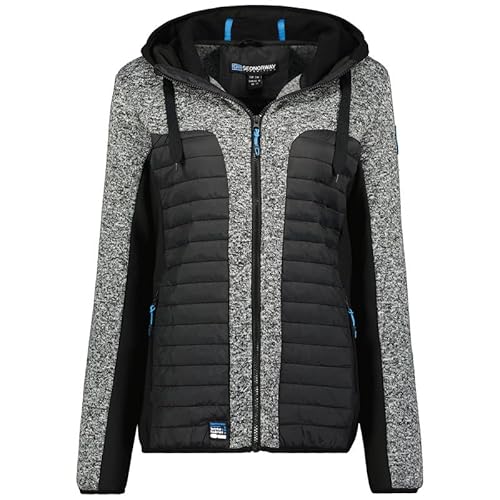 Geographical Norway Taqueuse Lady - Fleece Fine Frauen Warm Fermetur Zip - Jacke Herbst Winter Frühling Warm Frauen - Long Sleeve Pullover Pelz Weich Komfort Outdoor (Schwarz XXL) von Geographical Norway