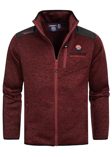 Geographical Norway Tavid Men - Fleece Halbdick Mann Warm Fermetur Zip - Jacke Herbst Winter Frühling Warm Männer - Langarm Pullover Weich Komfort Outdoor (burgund M) von Geographical Norway