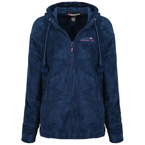 Geographical Norway Tilda Lady - Fleecejacke Damen Frauen Warm Schließen Zip - Jacke Fleece Herbst Winter Frühling Warm Frauen - Long Sleeve Pullover Weich Komfort Outdoor (Marineblau S) von Geographical Norway