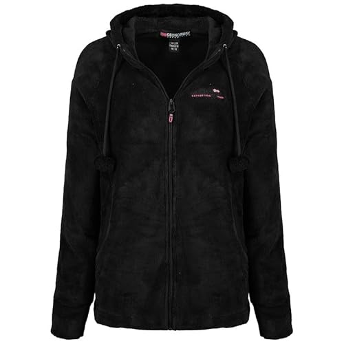 Geographical Norway Tilda Lady - Fleecejacke Damen Frauen Warm Schließen Zip - Jacke Fleece Herbst Winter Frühling Warm Frauen - Long Sleeve Pullover Weich Komfort Outdoor (Schwarz S) von Geographical Norway