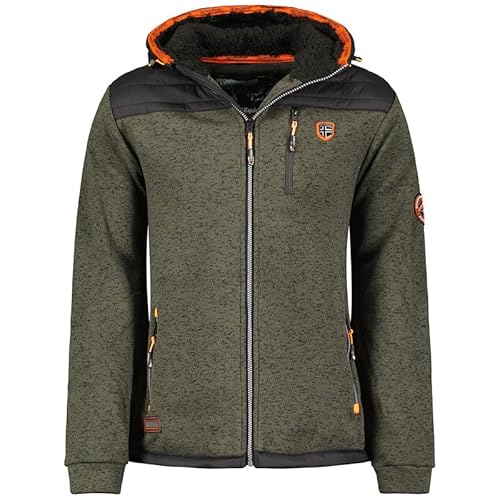 Geographical Norway Toledo Men - Fleece Halbdick Mann Warm Fermetur Zip - Jacke Herbst Winter Frühling Warm Männer - Langarm Pullover Weich Komfort Outdoor (Dunkelgrau L) von Geographical Norway