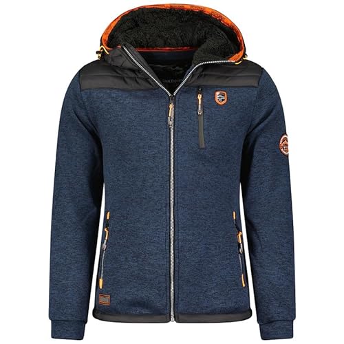 Geographical Norway Toledo Men - Fleece Halbdick Mann Warm Fermetur Zip - Jacke Herbst Winter Frühling Warm Männer - Langarm Pullover Weich Komfort Outdoor (Marineblau S) von Geographical Norway