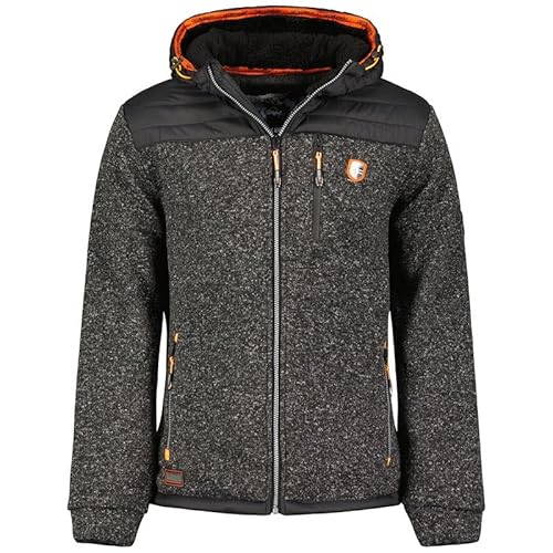 Geographical Norway Toledo Men - Fleece Halbdick Mann Warm Fermetur Zip - Jacke Herbst Winter Frühling Warm Männer - Langarm Pullover Weich Komfort Outdoor (Schwarz L) von Geographical Norway
