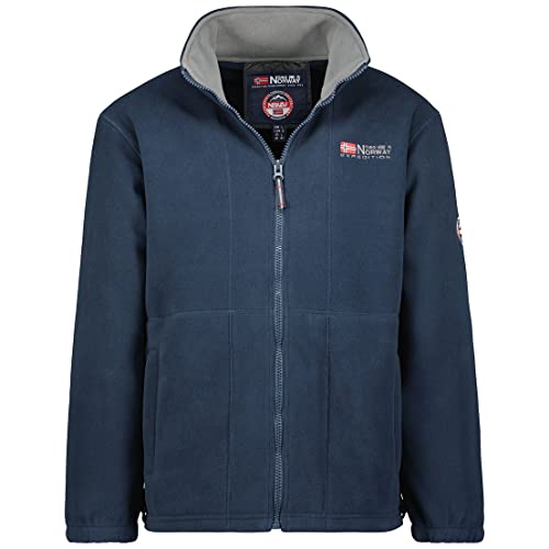 Geographical Norway Torleon Men Full Zip - Fleece Fine Mann Heiße Fermetur Zip - Jacke Herbst Winter Frühling Warm Männer - Langarm Pullover Pelz Weich Komfort Outdoor (Dunkelgraue Rüstung XL) von Geographical Norway
