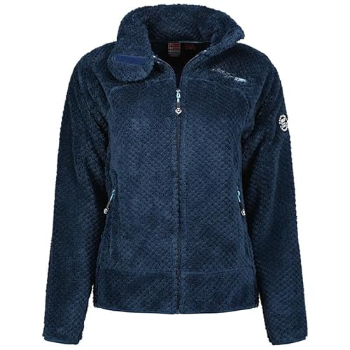 Geographical Norway Tropezienne Lady - Fleecejacke Damen Frauen Warm Schließen Zip - Jacke Fleece Herbst Winter Frühling Warm Frauen - Long Sleeve Pullover Weich Komfort Outdoor (Marineblau L) von Geographical Norway