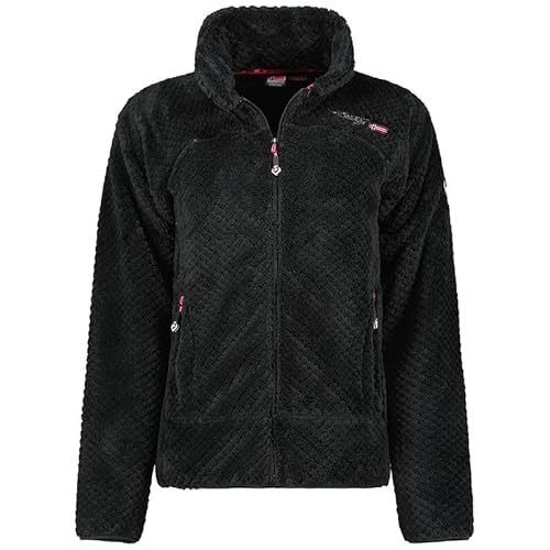 Geographical Norway Tropezienne Lady - Fleecejacke Damen Frauen Warm Schließen Zip - Jacke Fleece Herbst Winter Frühling Warm Frauen - Long Sleeve Pullover Weich Komfort Outdoor (Schwarz L) von Geographical Norway