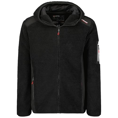 Geographical Norway Tufour Men - Fleece Halbdick Mann Warm Fermetur Zip - Jacke Herbst Winter Frühling Warm Männer - Langarm Pullover Weich Komfort Outdoor (Schwarz XL) von Geographical Norway