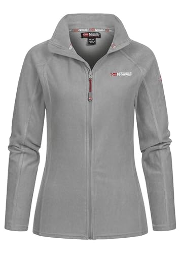 Geographical Norway Tug FZ Lady - Fleecejacke Damen Frauen Warm Schließen Zip - Jacke Fleece Herbst Winter Frühling Warm Frauen - Long Sleeve Pullover Weich Komfort Outdoor (Hellgrau M) von Geographical Norway