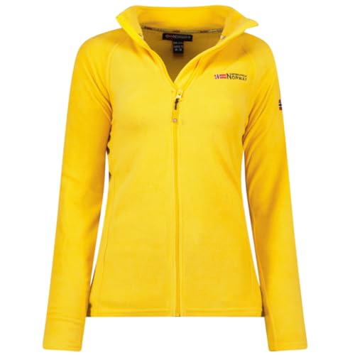 Geographical Norway Tug Lady Fz - Windjacke Damen Outdoor - Jacke Wasserabweisend Langarm Damen - Regenmantel Geschenk Ideal Wandern Jahreszeit Frühling Sommer Herbst Winter (SENF XXL) von Geographical Norway