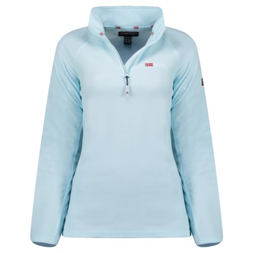 Geographical Norway Tug Lady Hz - Windjacke Damen Outdoor - Jacke Wasserabweisend Langarm Damen - Regenmantel Geschenk Ideal Wandern Jahreszeit Frühling Sommer Herbst Winter (Himmelblau L) von Geographical Norway