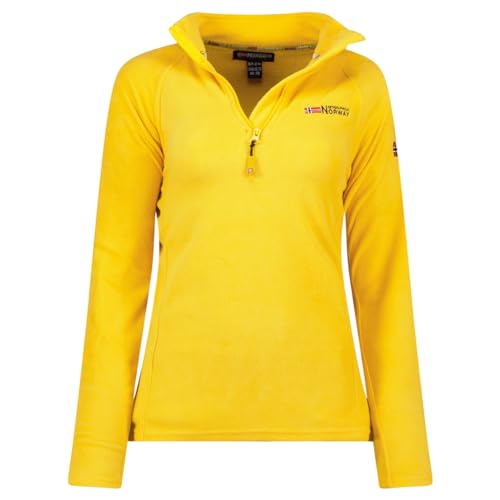 Geographical Norway Tug Lady Hz - Windjacke Damen Outdoor - Jacke Wasserabweisend Langarm Damen - Regenmantel Geschenk Ideal Wandern Jahreszeit Frühling Sommer Herbst Winter (Senf S) von Geographical Norway